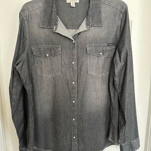 Calvin Klein Gray Denim Shirt